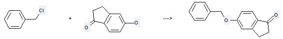 5-Hydroxy-1-indanone can be used to produce 5-benzyloxy-indan-1-one at the temperature of 100 °C
